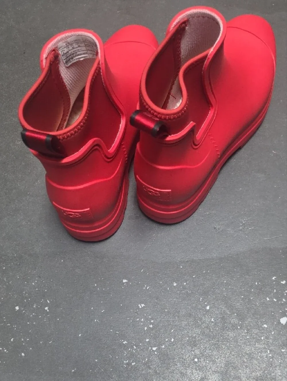 Women's Uggs Waterproof Rain Ankle Boots - Red
